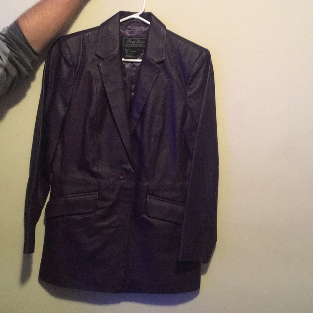 Deep Purple Leather “Terry Lewis” Jacket